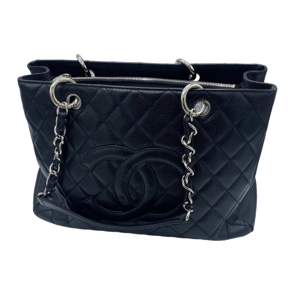 Chanel Handtasche GST Grand Shopper mit gestepptem schwarzen Leder
