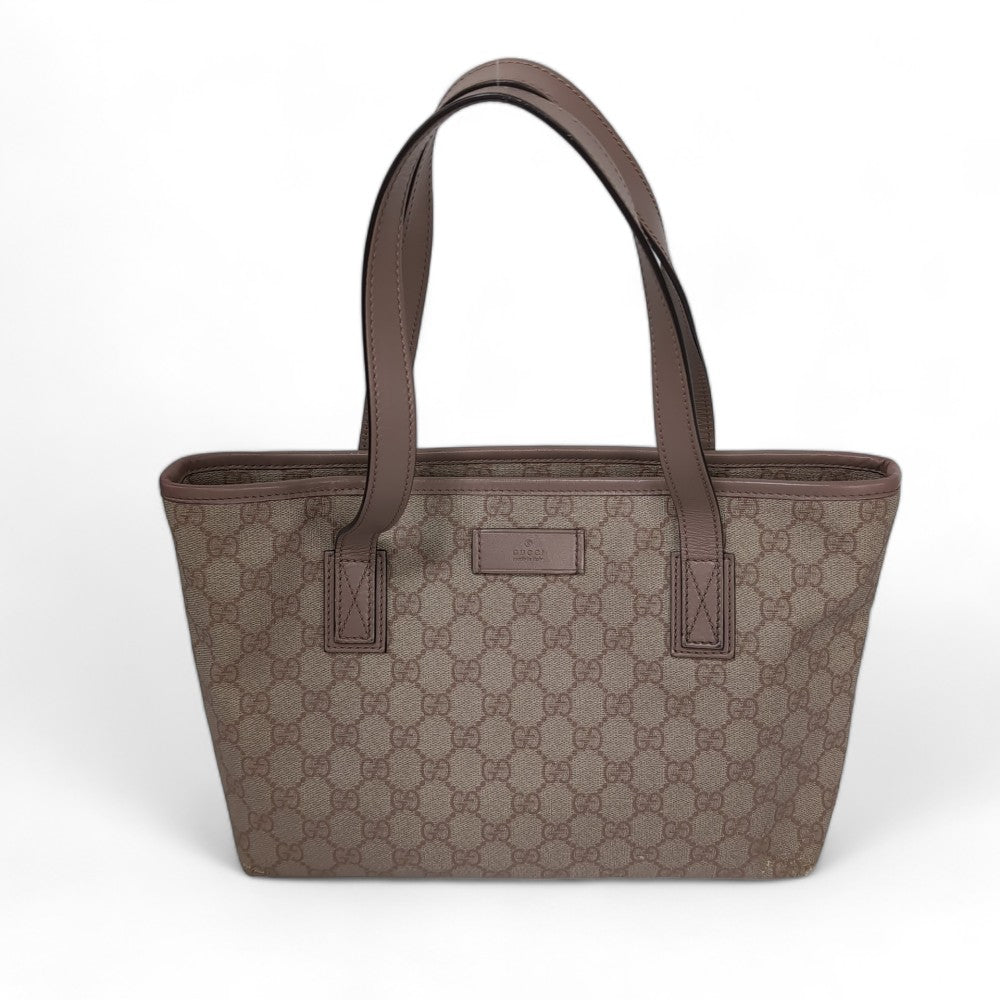 Gucci Handtasche / Shopper aus monogram rosa & beige