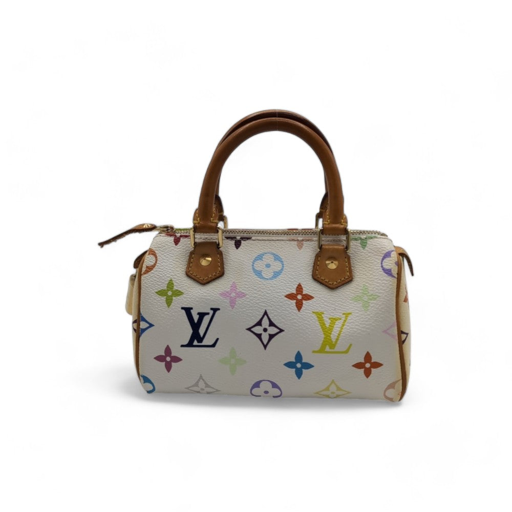 Louis Vuitton Handtasche Nano Speedy Murakami Multicolor weiß