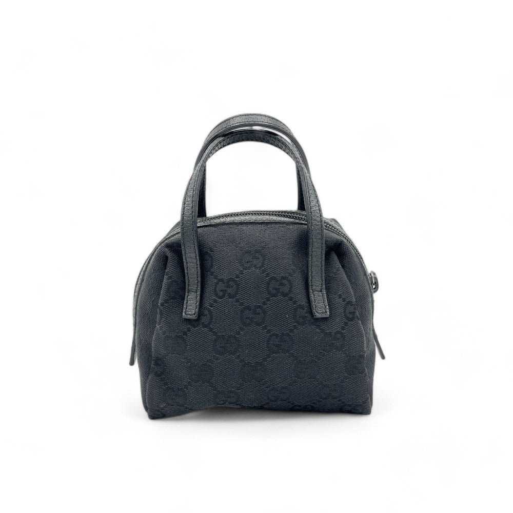 Gucci Handtasche Hobo mini mit schwarzem Leder monogram schwarz