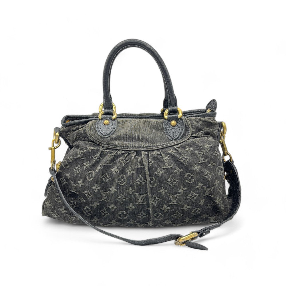 Louis Vuitton Handtasche Neo Cabby MM denim mit Schultergurt monogram schwarz