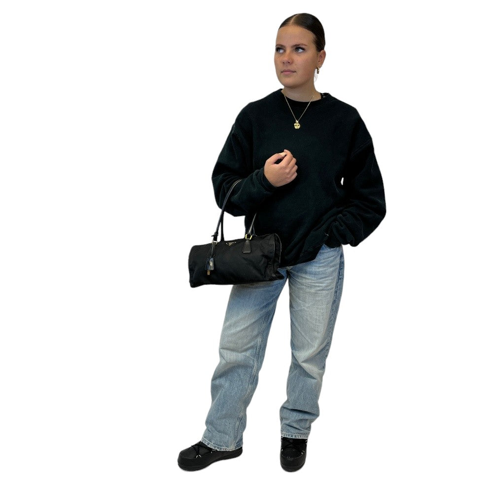 Prada handbag / shopper small made of nylon with brown leather details