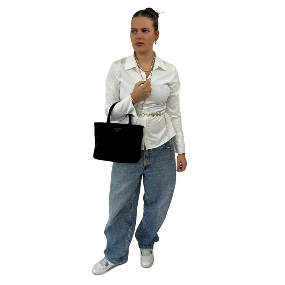 Prada Handtasche / Shopper klein aus Nylon schwarz
