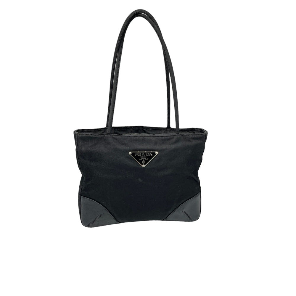 Prada Handtasche Mini Shopper mit Lederdetails schwarz