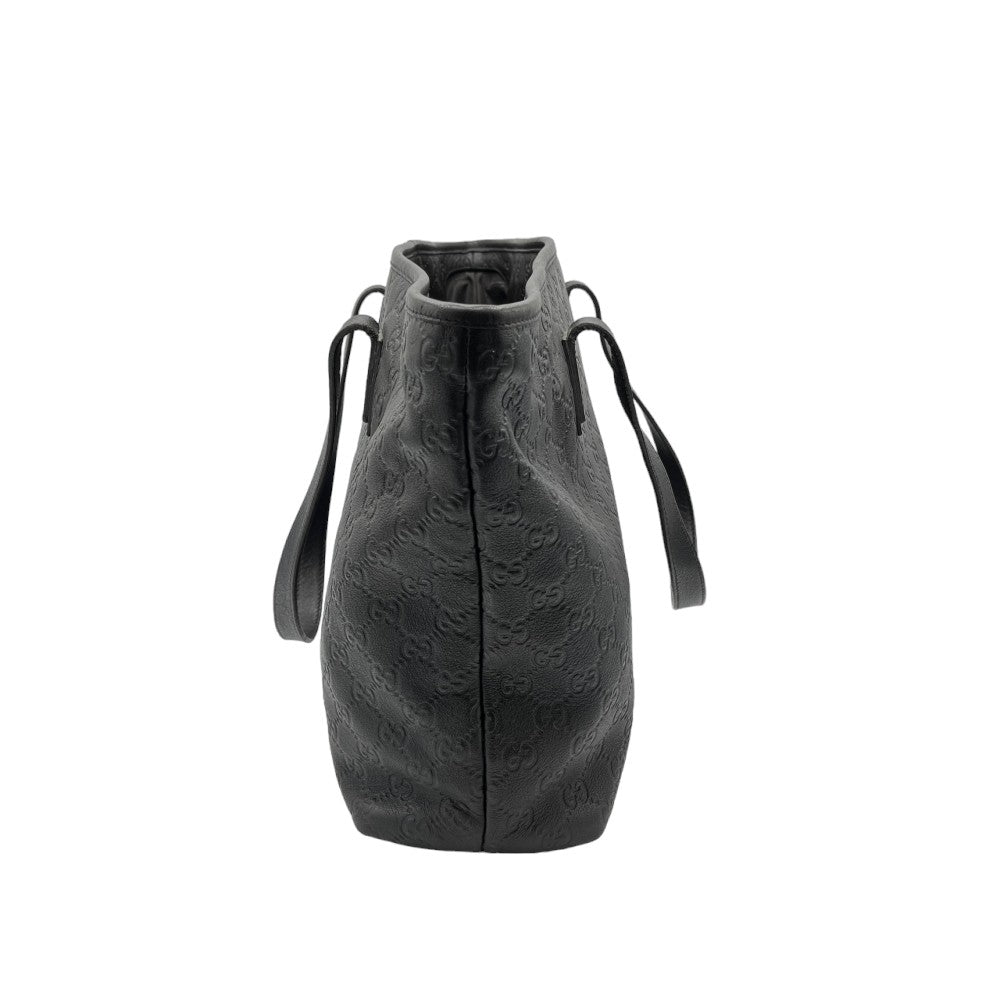 Gucci Handtasche / Shopper Shimmer Line aus Leder monogram schwarz